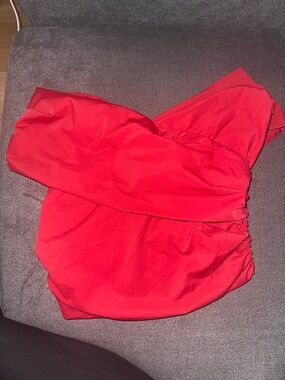 Banana Republic Bright Red Off-Shoulder Top